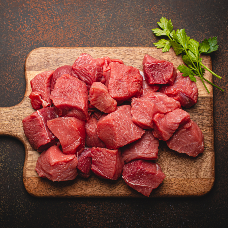 Beef Topside Cubes - 1Kg