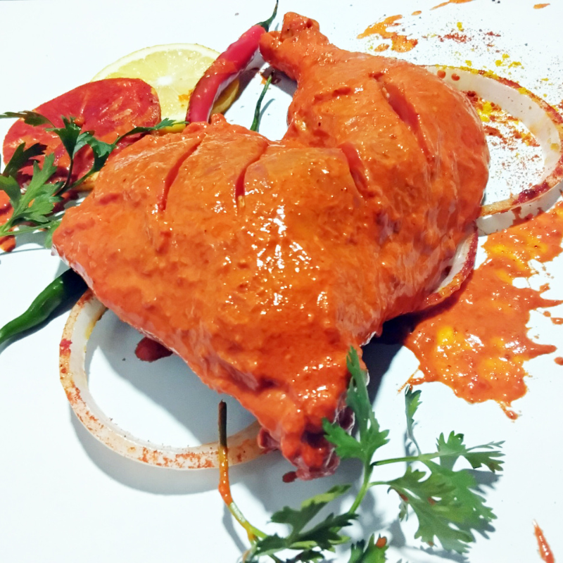Marinated Chicken Leg Quarter Skinless - 500g
